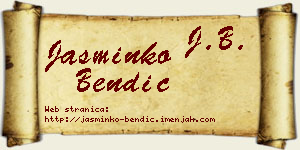 Jasminko Bendić vizit kartica